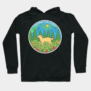 Adventure Dog Forest Mountain Camping Hiking Outdoor Hoodie